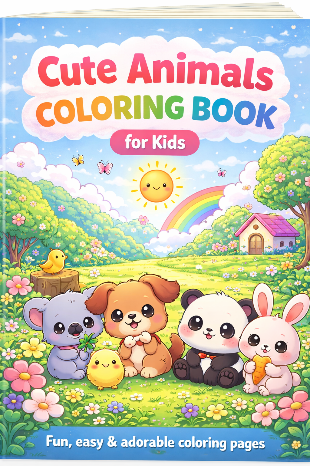 Cute Animals Coloring Book for Kids