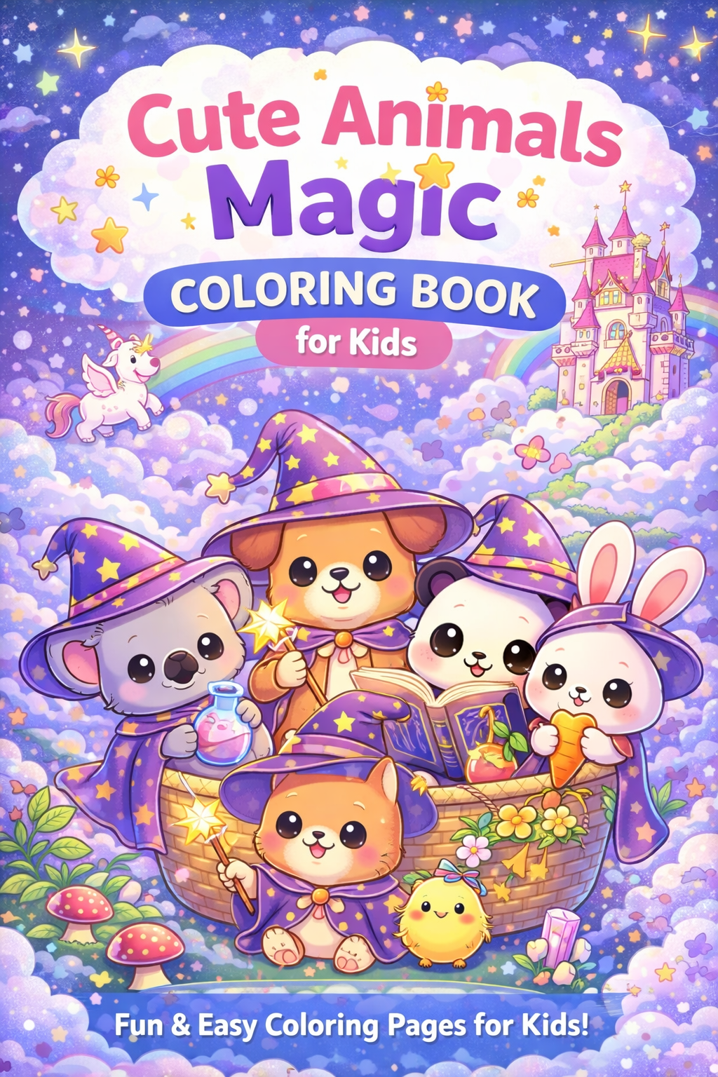 Cute Animals Magic Coloring Book for Kids